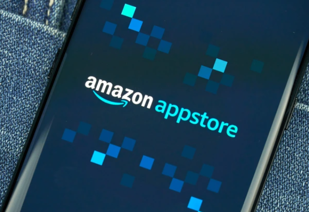 Amazon store writeen on mobile device
